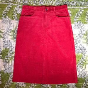 Red corduroy skirt by Filippa K, Size 4
